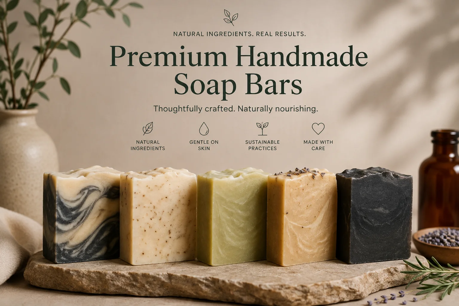 Sage & Stone demo handmade soap shop homepage